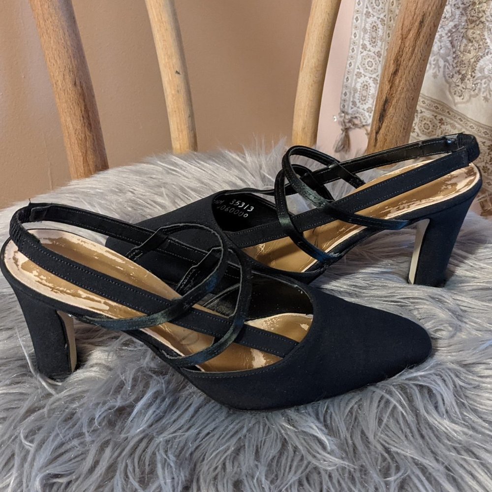 90s Joseph Loren Special Occasion Black Cage Heels